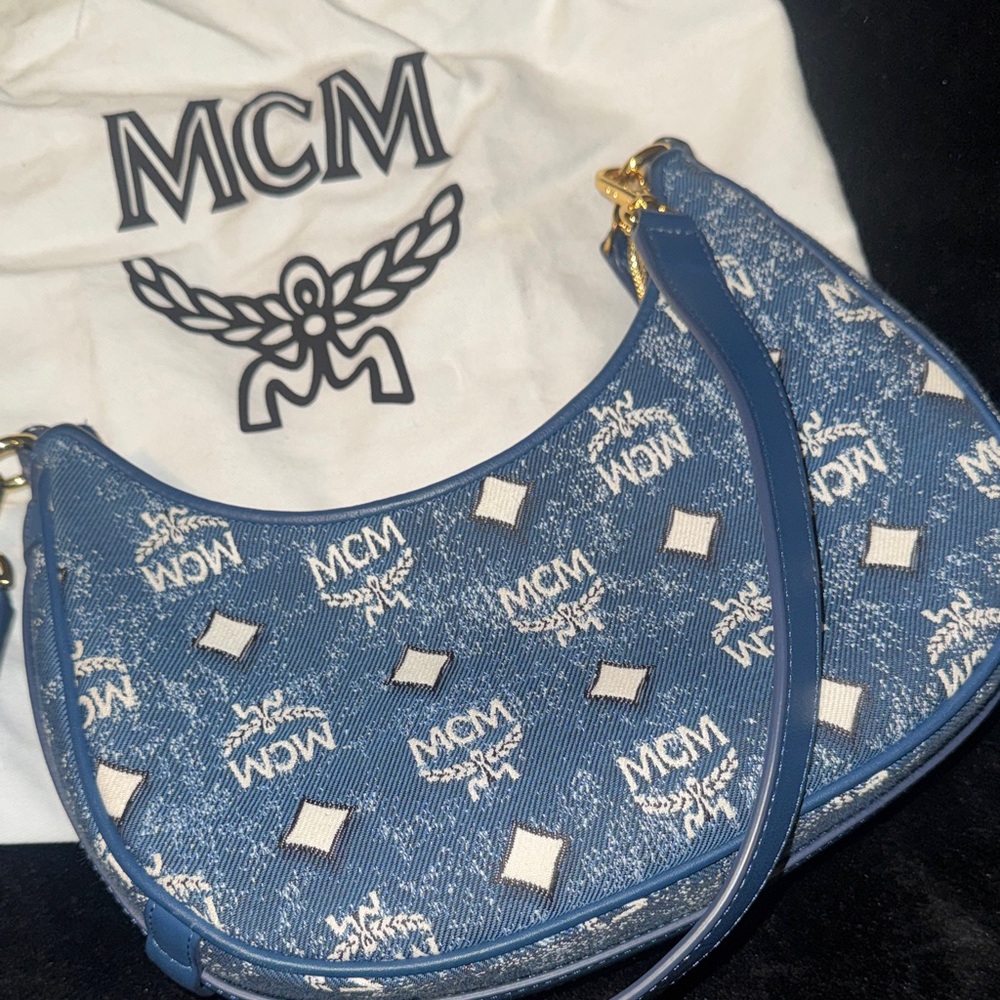 MCM Denim Blue Shoulder Bag - Picture 7 of 11